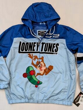 Southpole Taz Looney Tunes Windbreaker Jacket Men's L NWT Skateboard Graphic